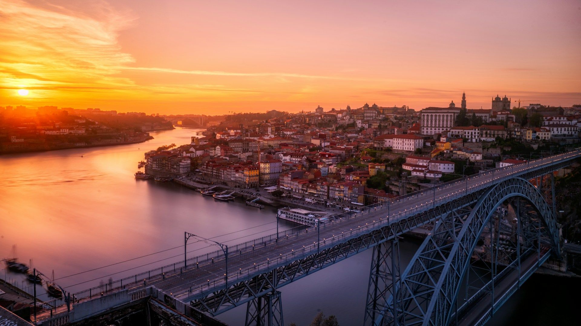 zonsondergang in Porto