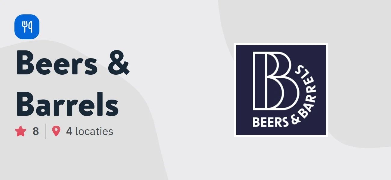 Alle Beers & Barrels restaurants waar je kunt betalen met een creditcard