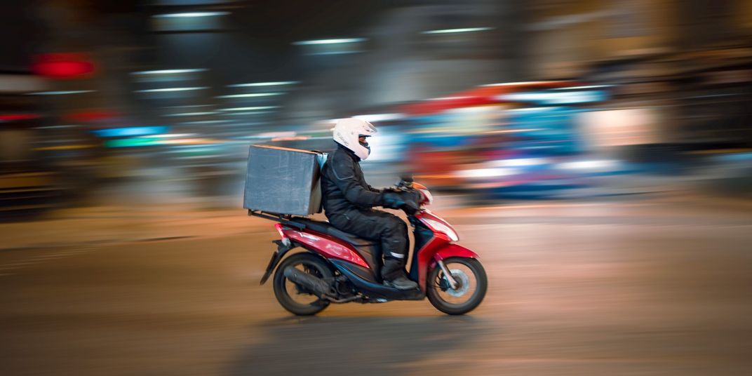 Binnen een paar minuten je boodschappen op de stoep hebben bezorgd