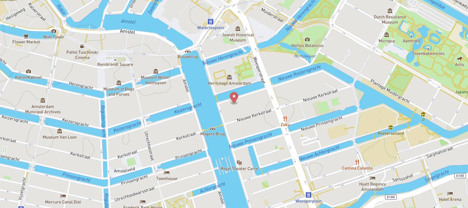 Hotel Hermitage Amsterdam map