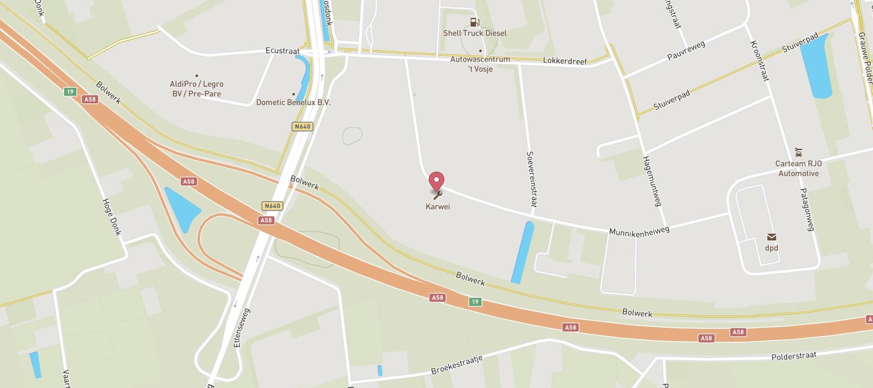 Karwei bouwmarkt Etten-Leur map