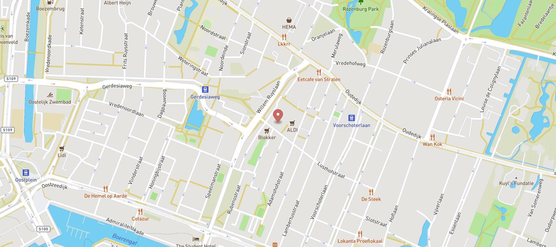 HEMA Rotterdam Lusthofstraat map