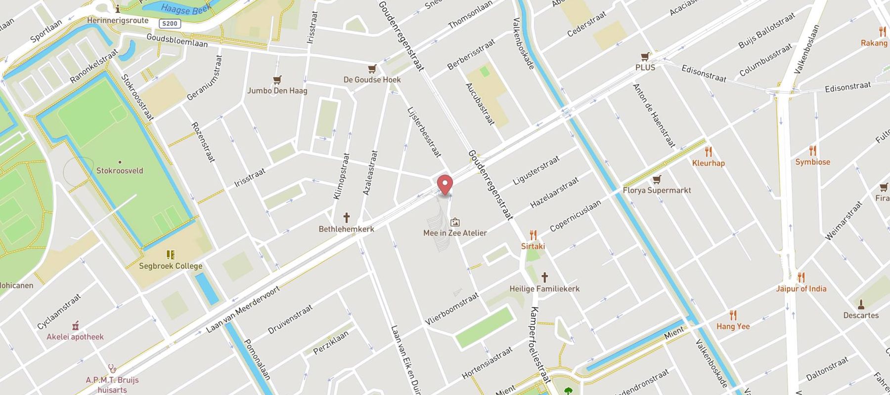 haan tankstation Lijsterbesplein Den Haag map