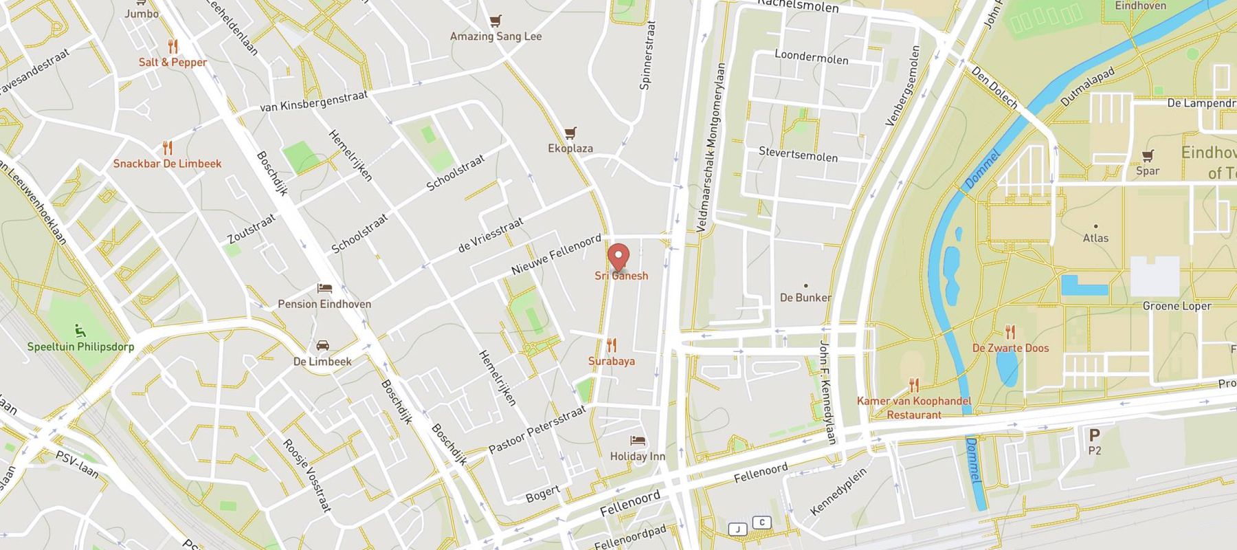 Papa Johns Pizza map