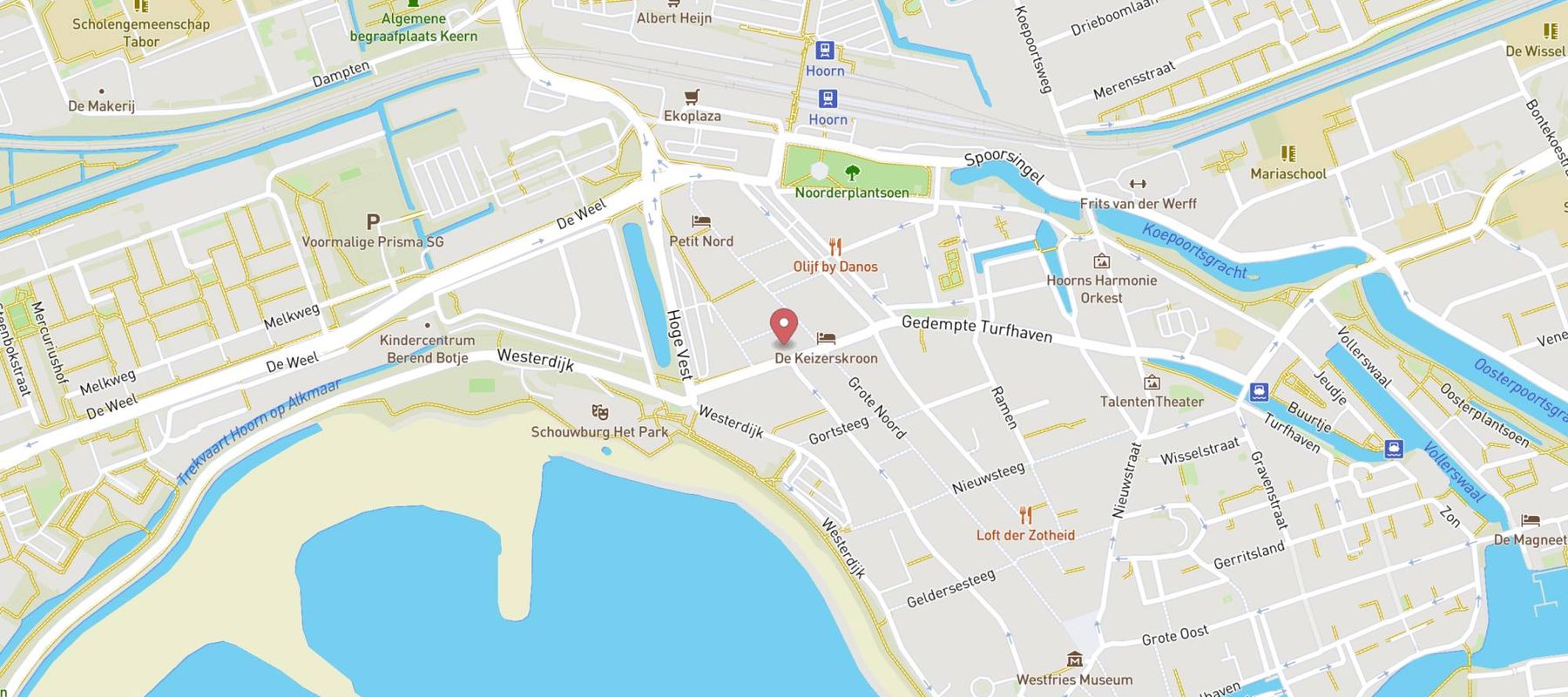 Restaurant Brasserie De Rooie Kip map