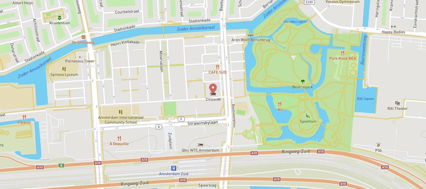 citizenM Amsterdam map