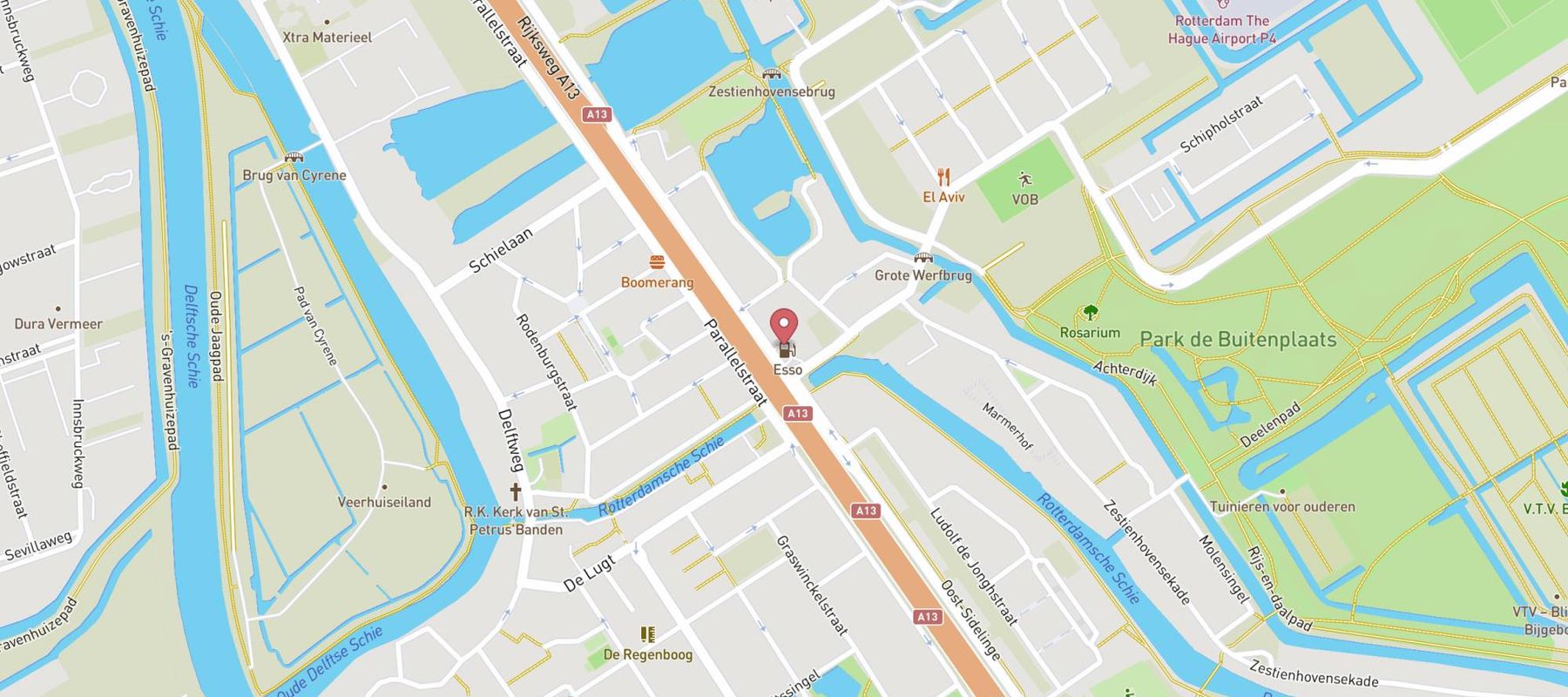 haan tankstation Rotterdam map