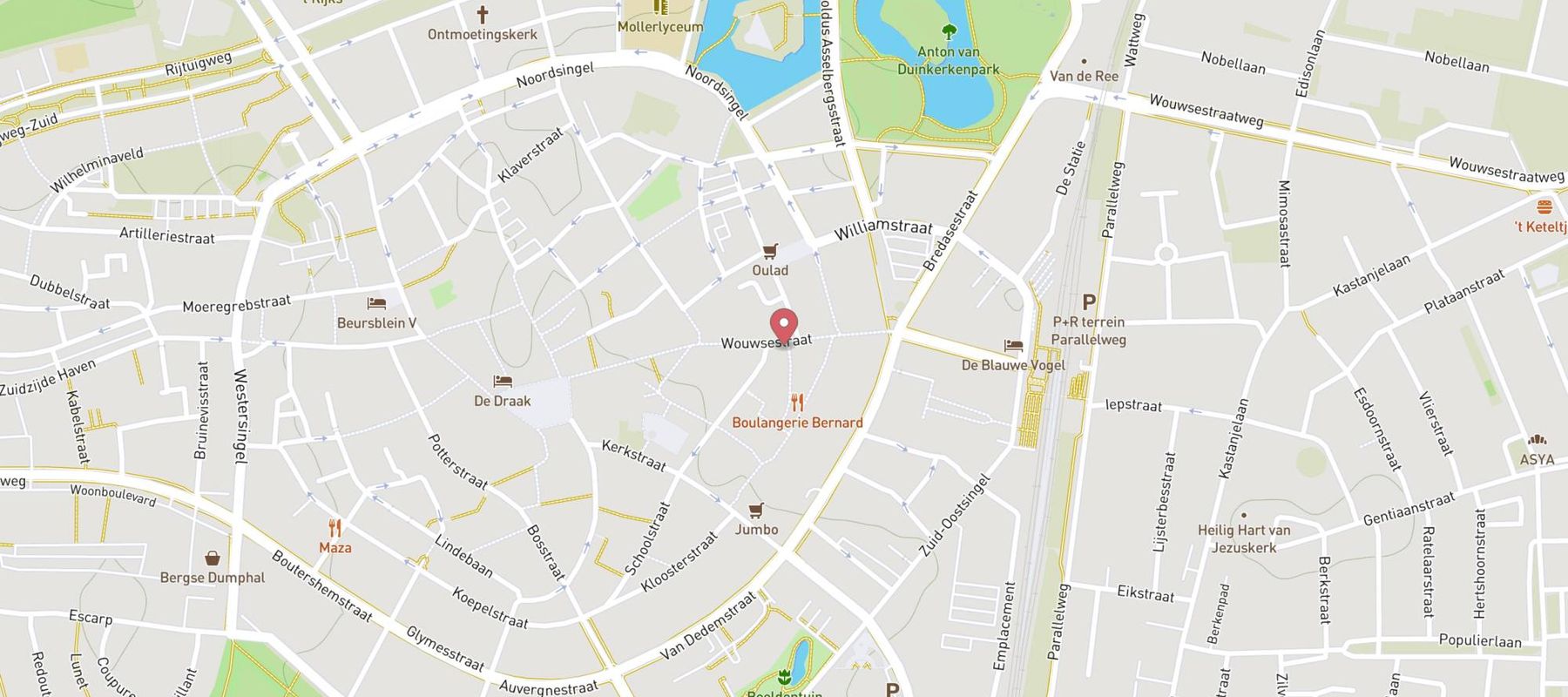 Hans Anders Opticien Bergen op Zoom map