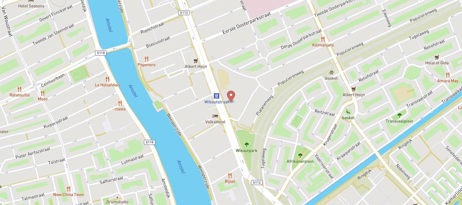 The Social Hub Restaurant & Bar Amsterdam City map