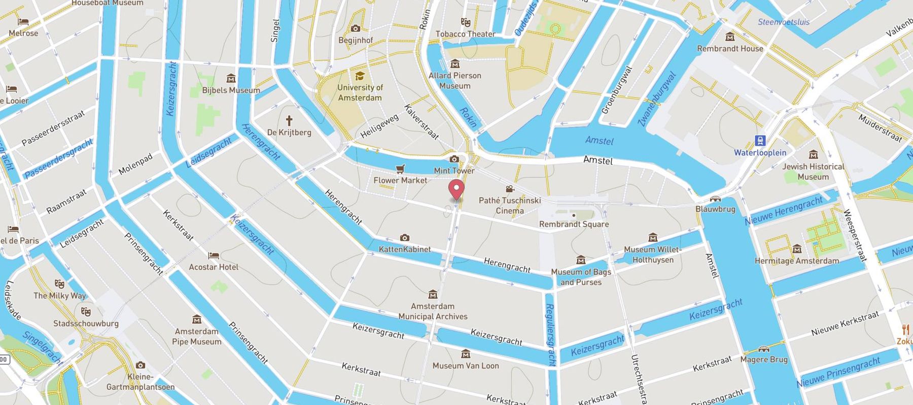 Hotel NH Collection Amsterdam Flower Market map