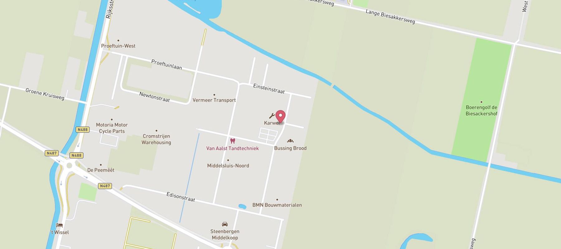 Karwei bouwmarkt Numansdorp map