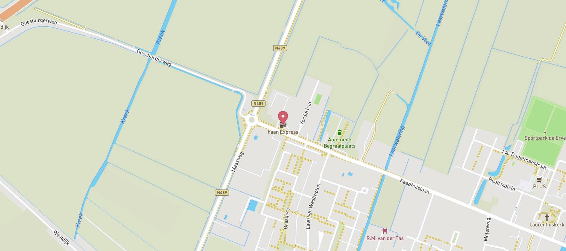 haan Express tankstation Mijnsheerenland map