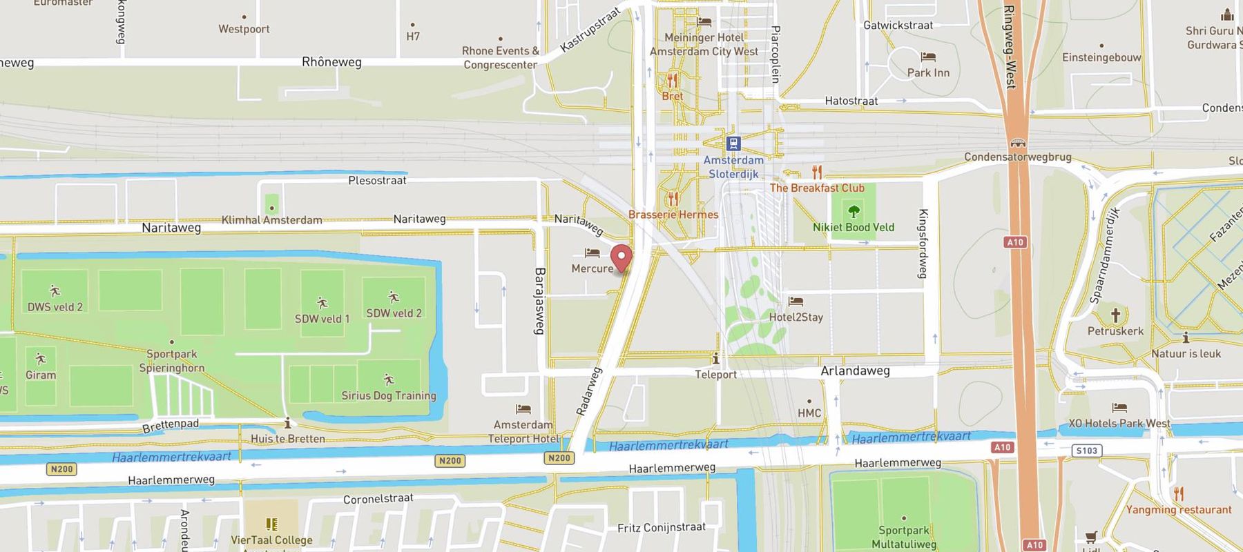 Mercure Hotel Amsterdam Sloterdijk Station map