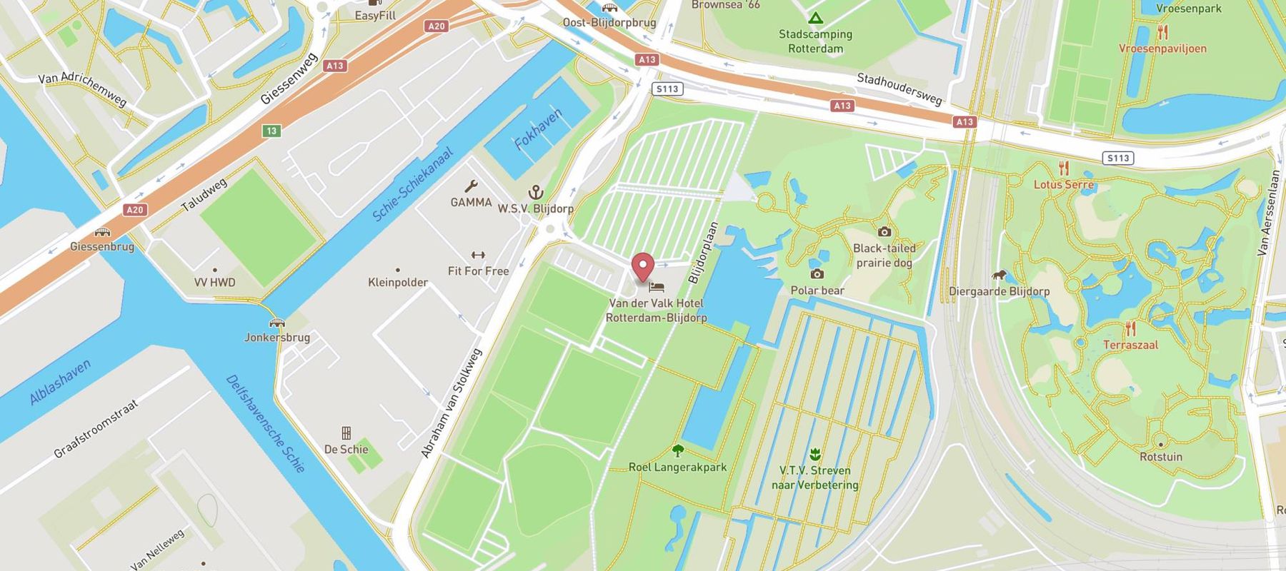 Van Der Valk Hotel Rotterdam - Blijdorp map