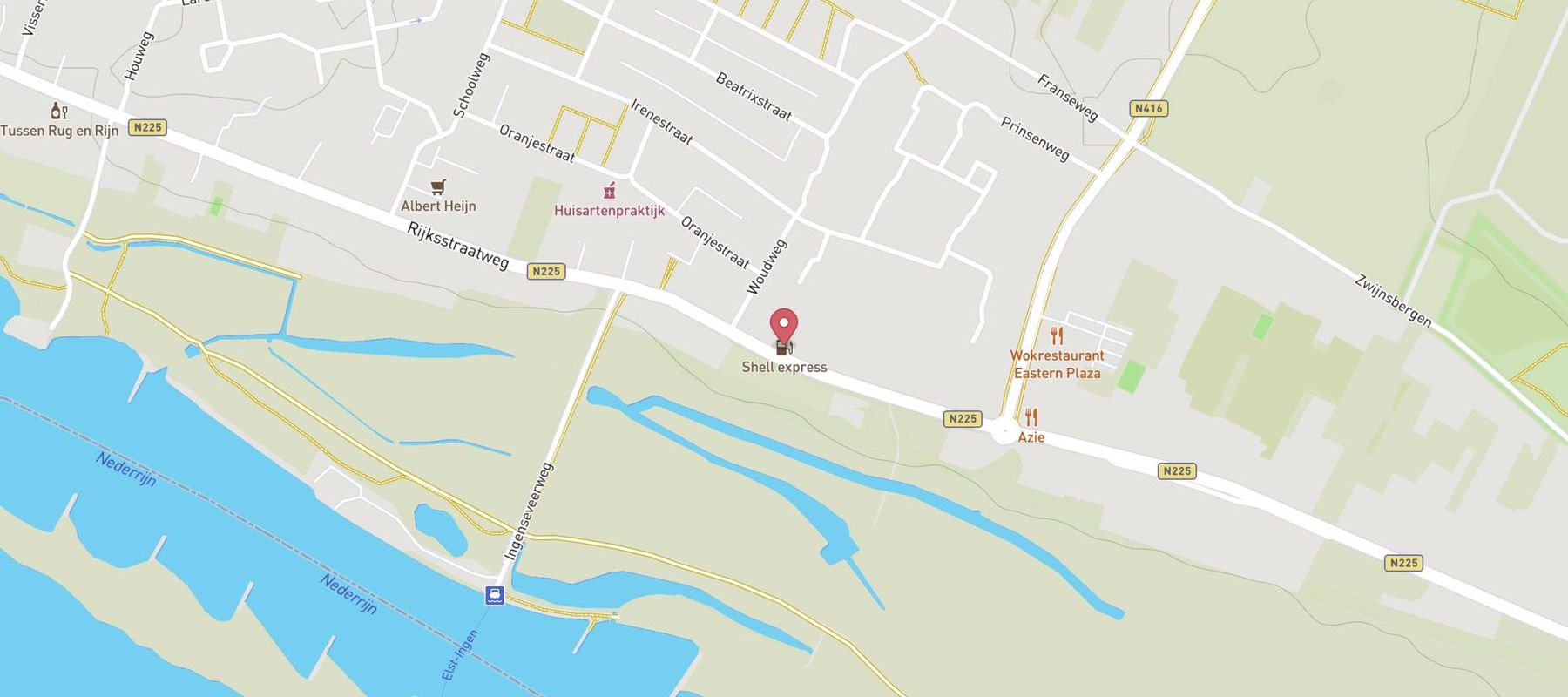 Shell Express Elst map
