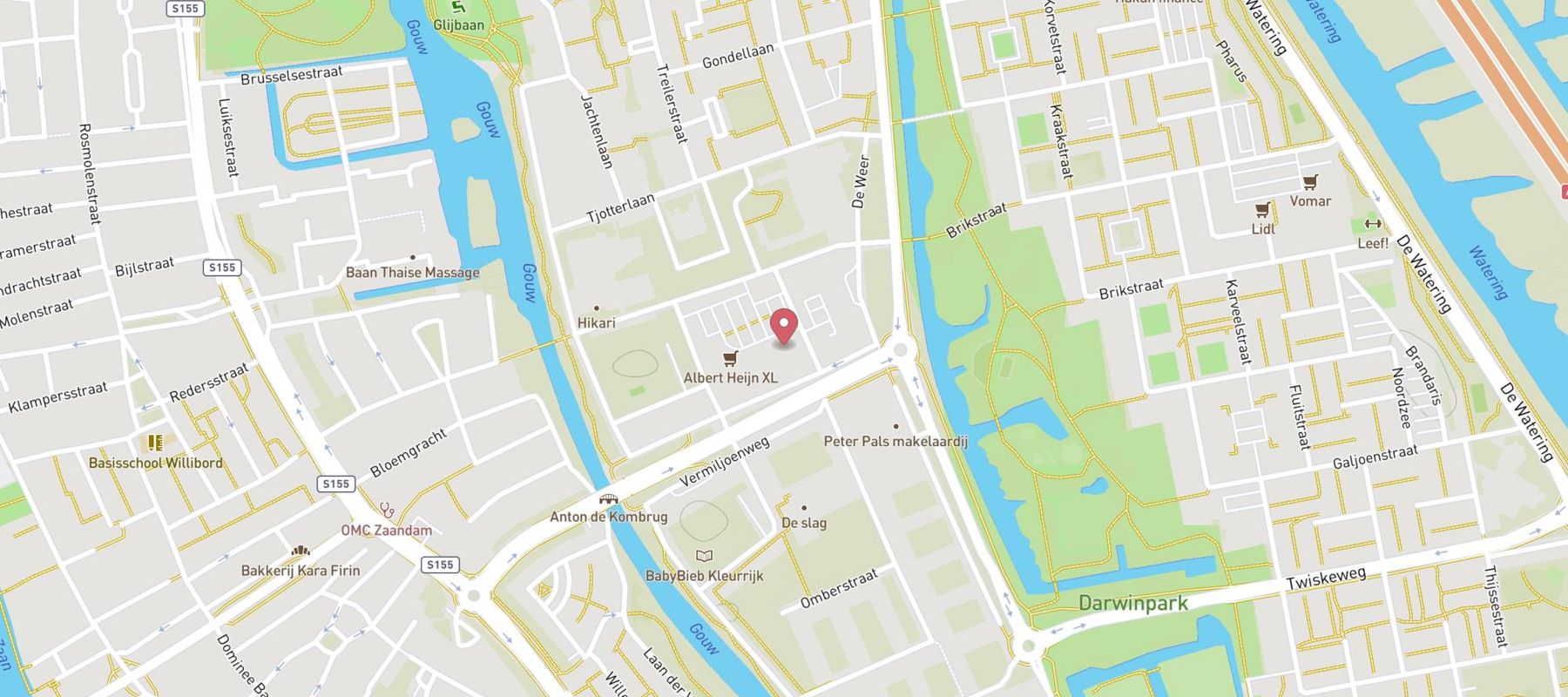 Blokker Zaandam Vermiljoenweg map