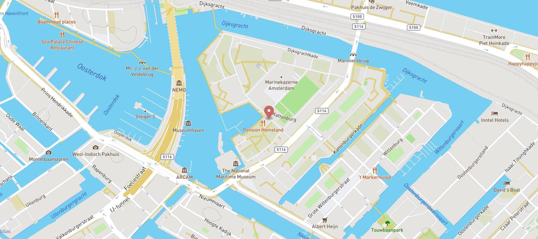 Brouwerij Homeland Amsterdam map