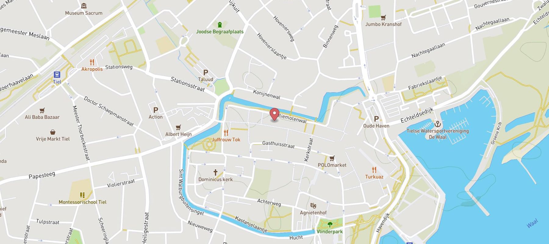ANWB winkel Tiel map