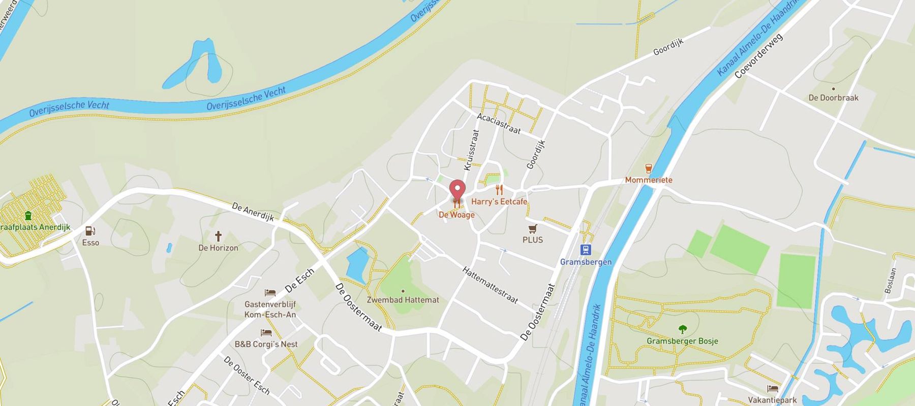 Restaurant De Woage map