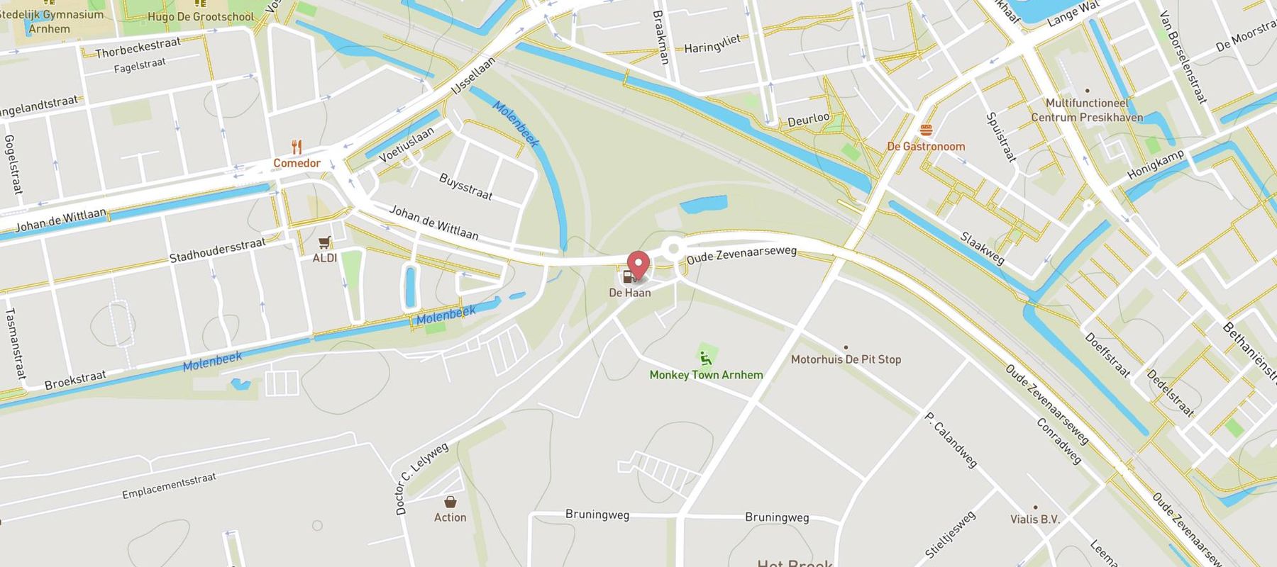 haan tankstation Arnhem map