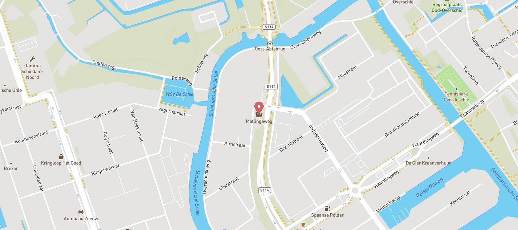 haan tankstation Spaanse Polder - Rotterdam map