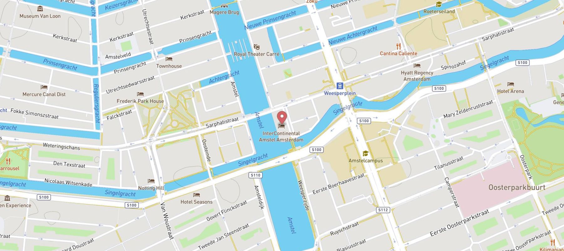 Amstel Hotel map