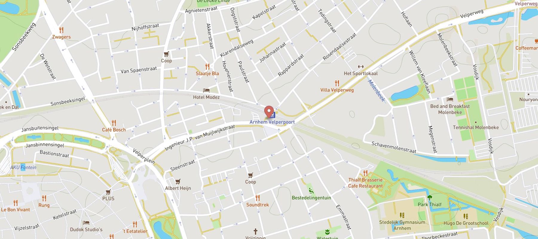 Arnhem Velperpoort map