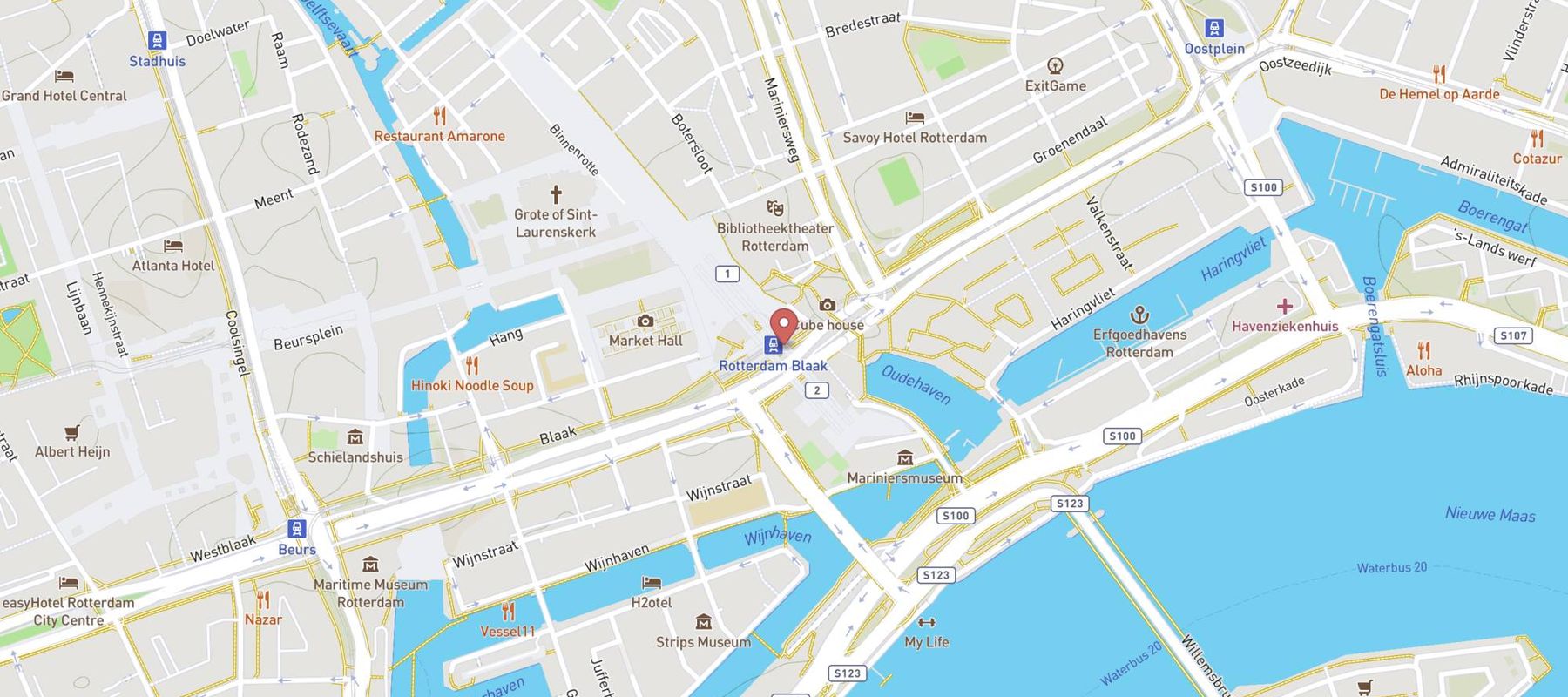 Station Rotterdam Blaak map