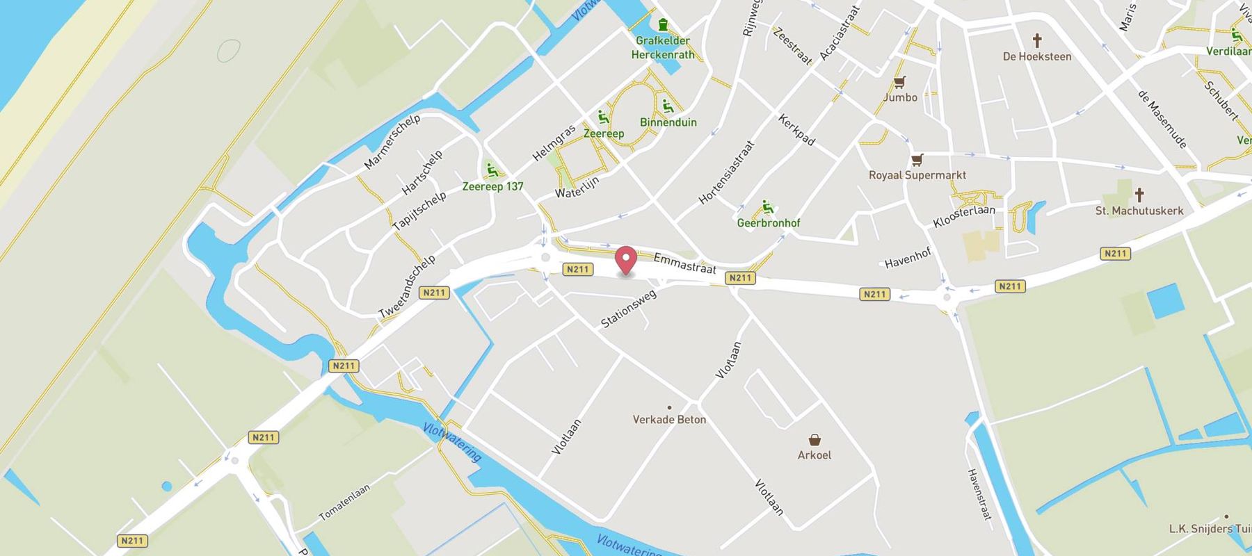 Argos Monster, Emmastraat map
