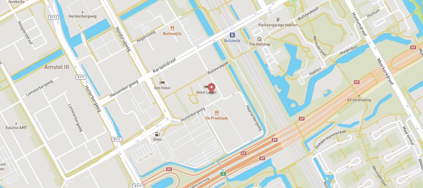 Hotel Levell Amsterdam map