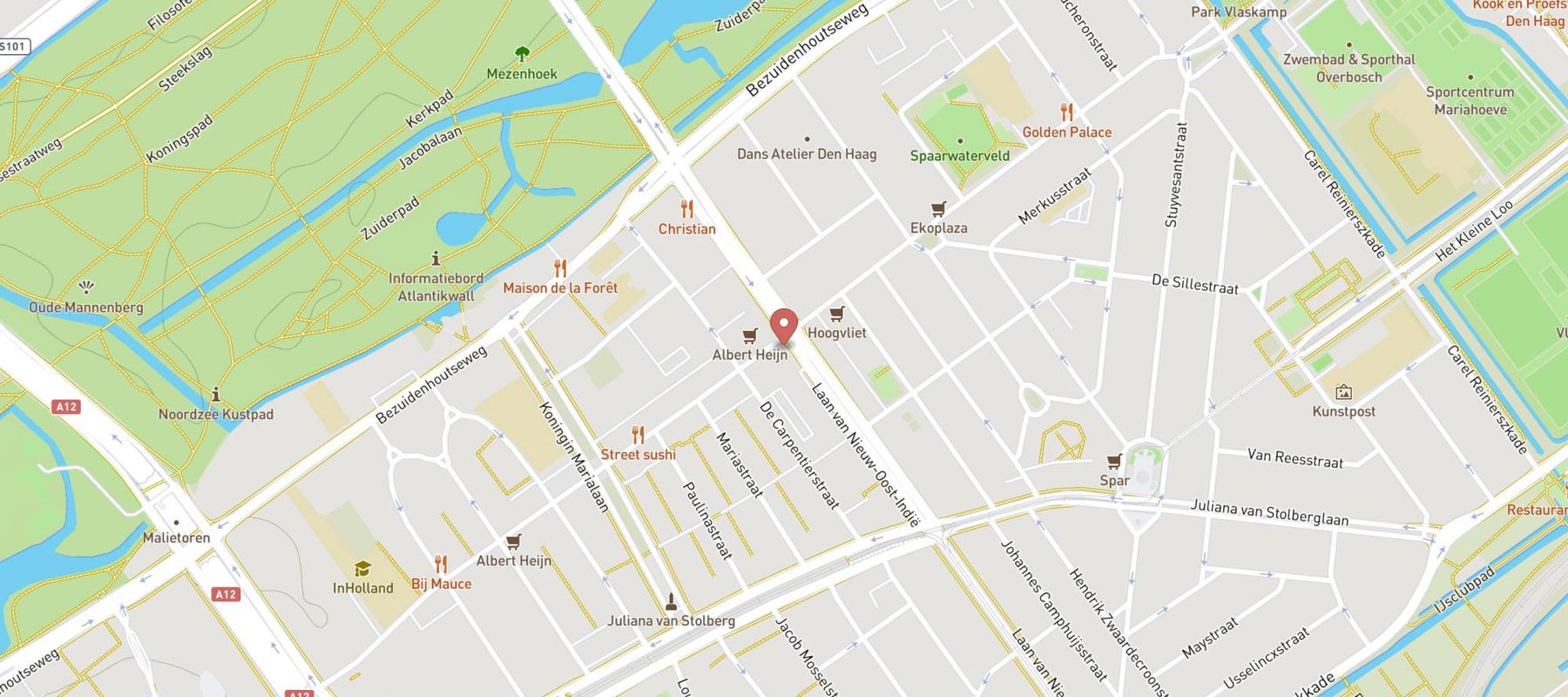 Blokker Den Haag Theresiastraat map