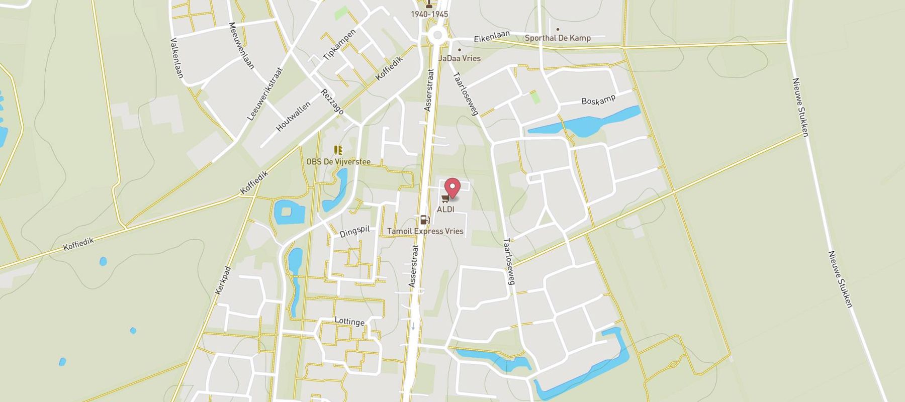 ALDI Vries Asserstraat map