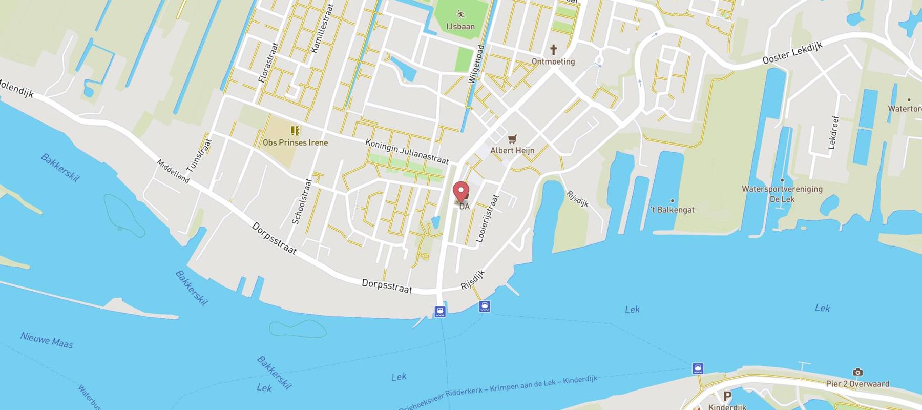 haan Express tankstation De Sprinter Krimpen aan de Lek map