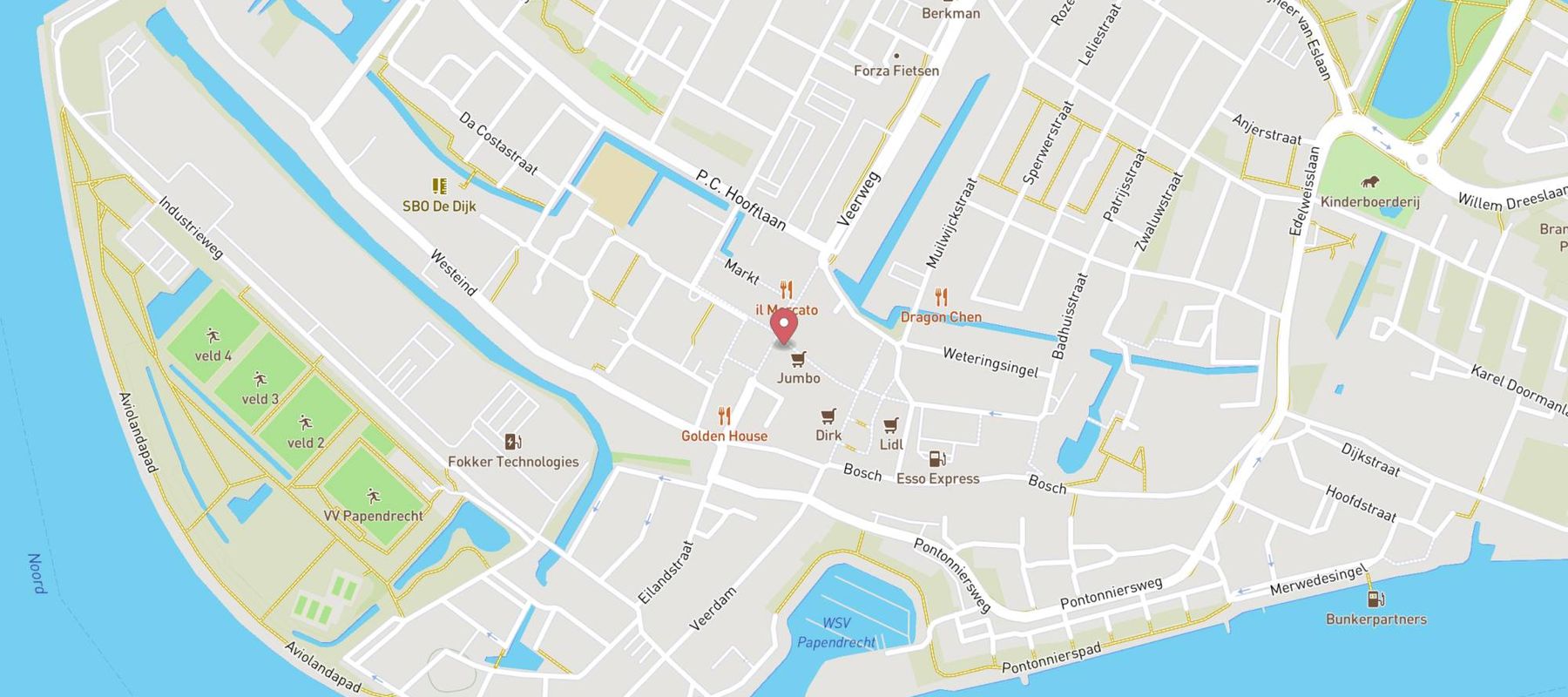 Pearle Opticiens Papendrecht map