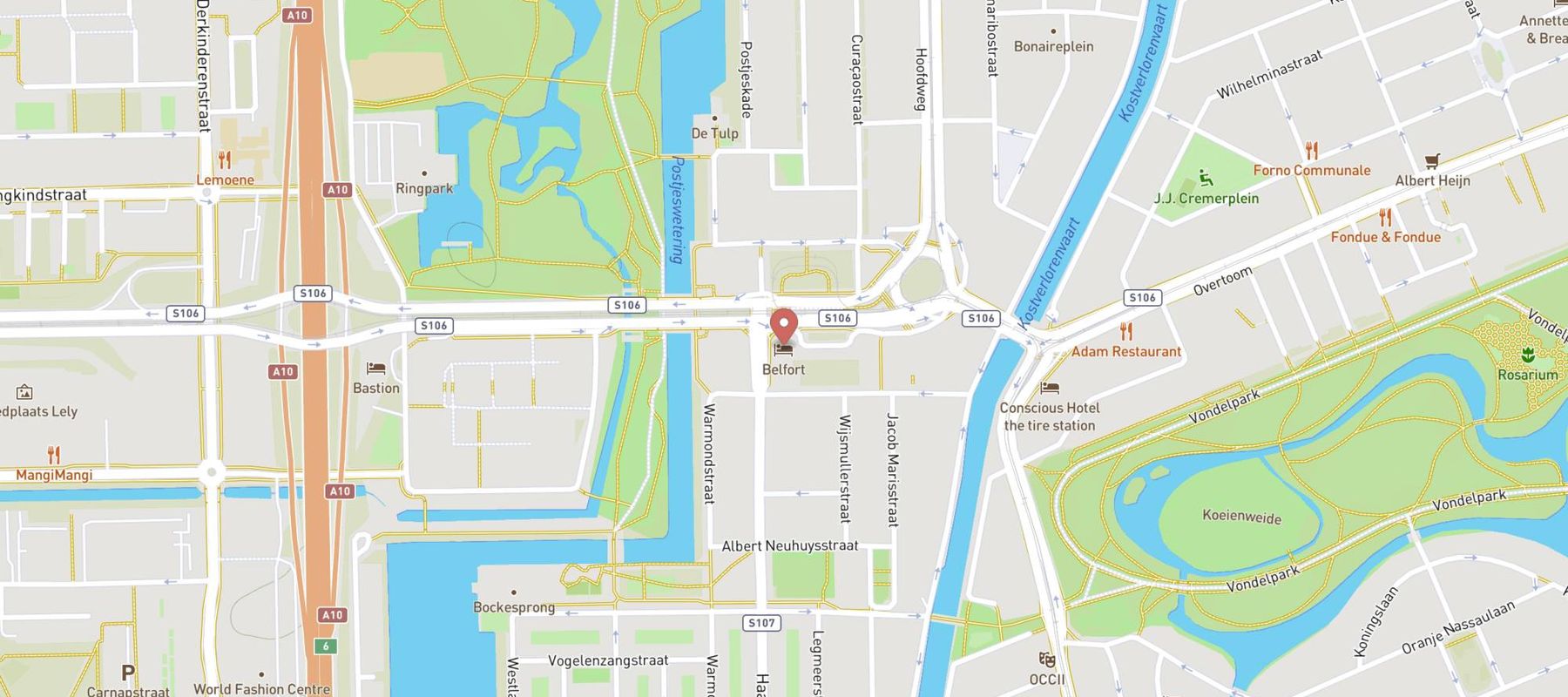 Hotel Belfort map