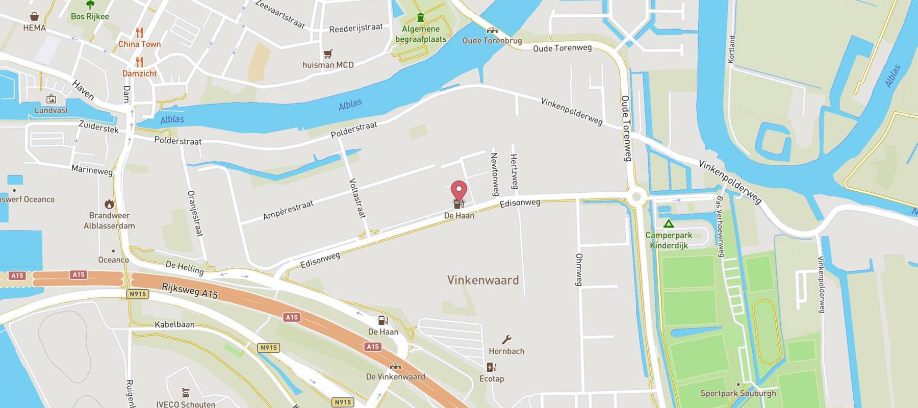 haan Express Vinkenwaard Alblasserdam map