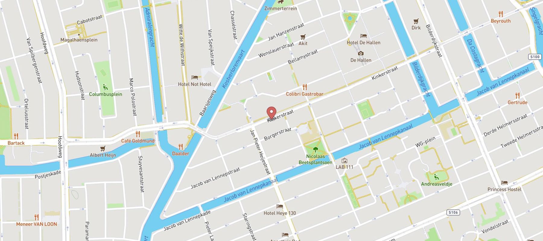 Bike Store Decathlon Kinkerstraat map