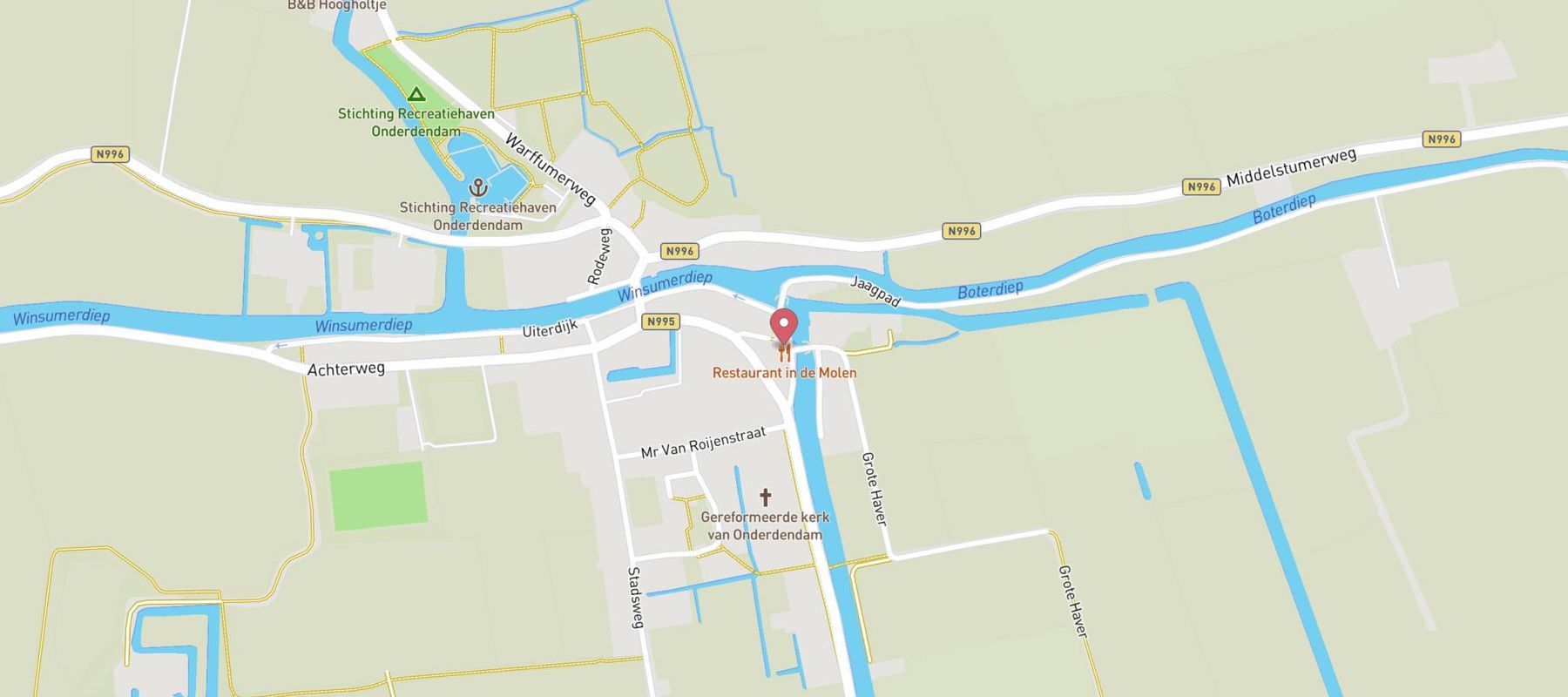 Restaurant de Molenaar map