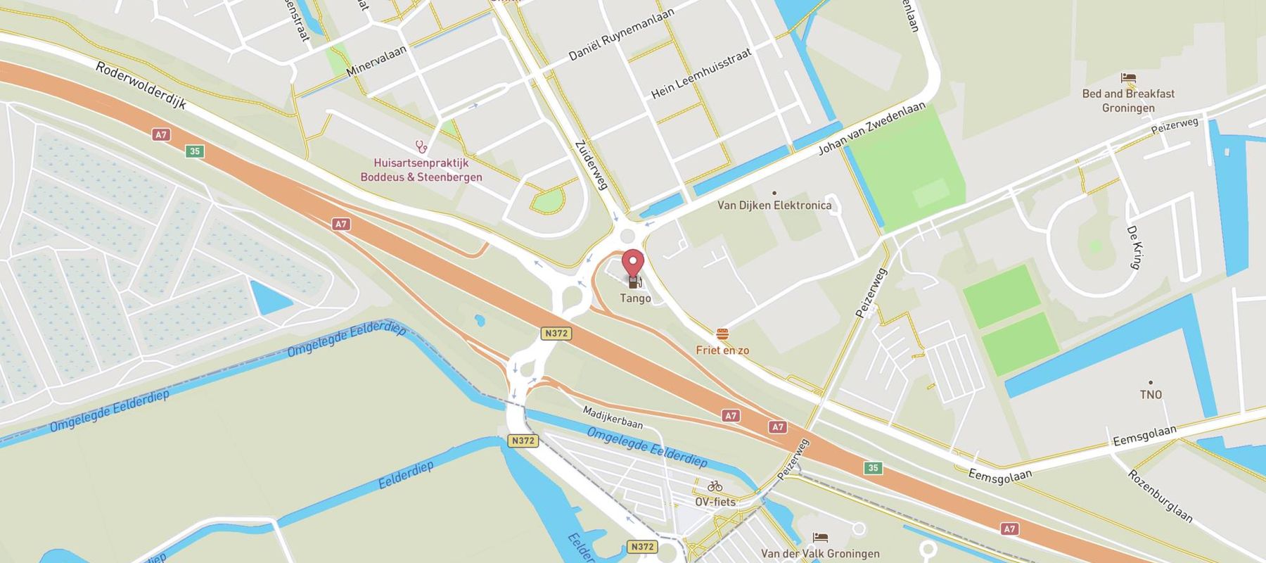 Tango Groningen Zuiderweg map