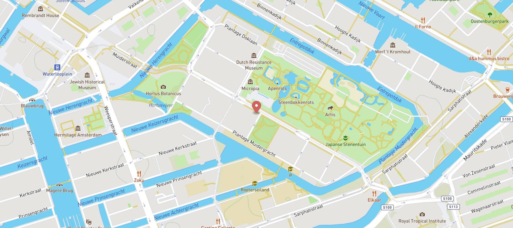 The Lancaster Hotel Amsterdam map