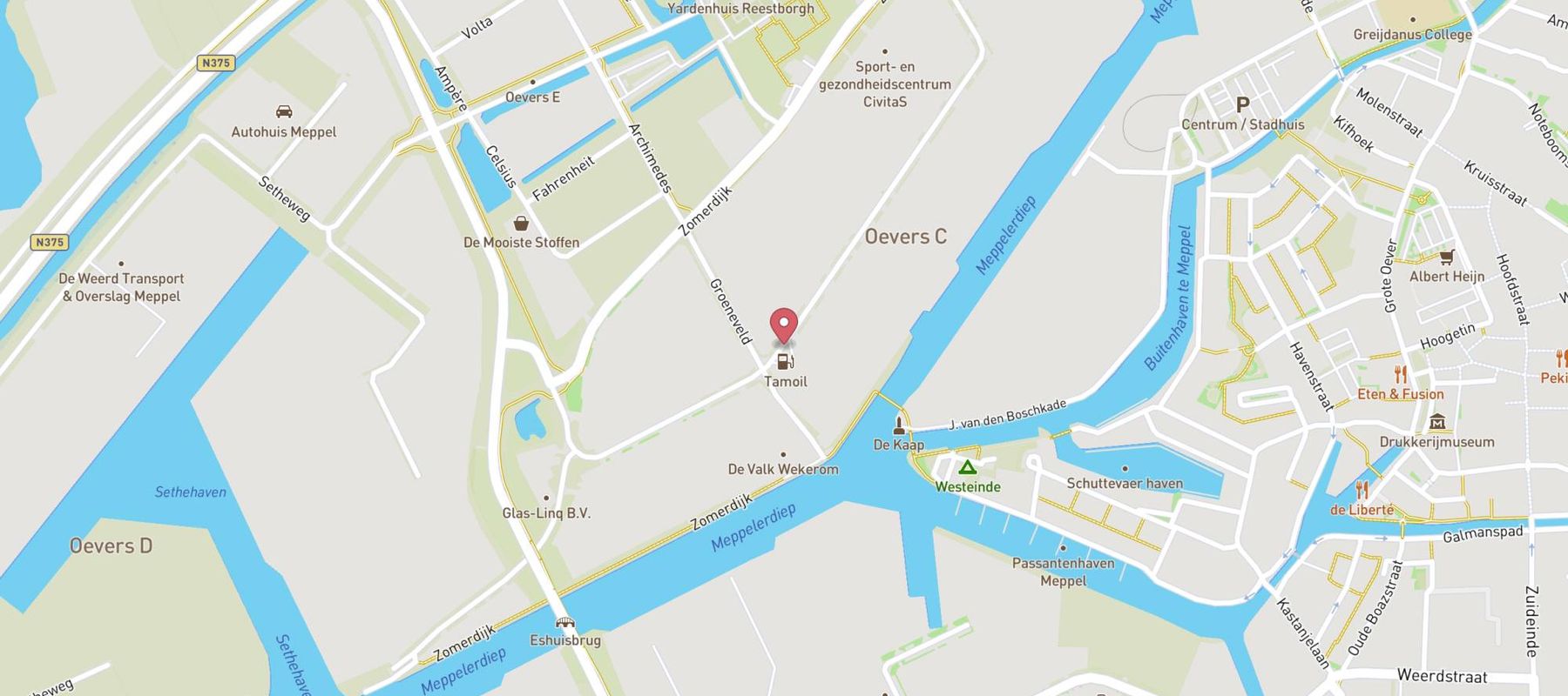 Tamoil Express Meppel Groeneveld map