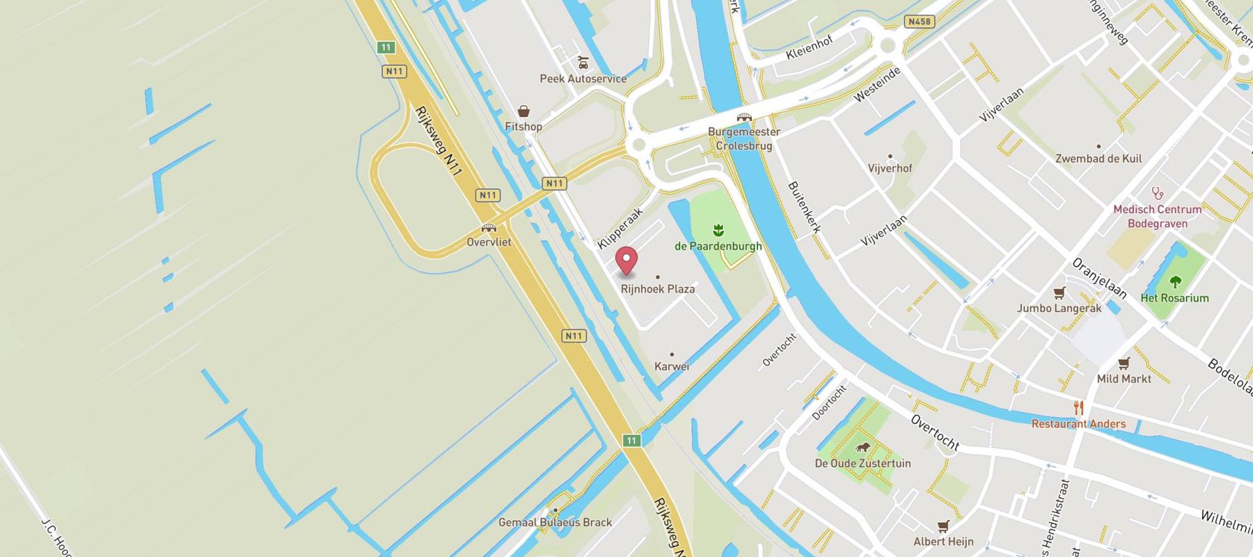 Hubo bouwmarkt Bodegraven map