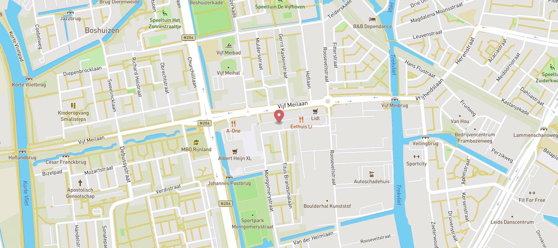 Pearle Opticiens Leiden - Vijf Meiplein map