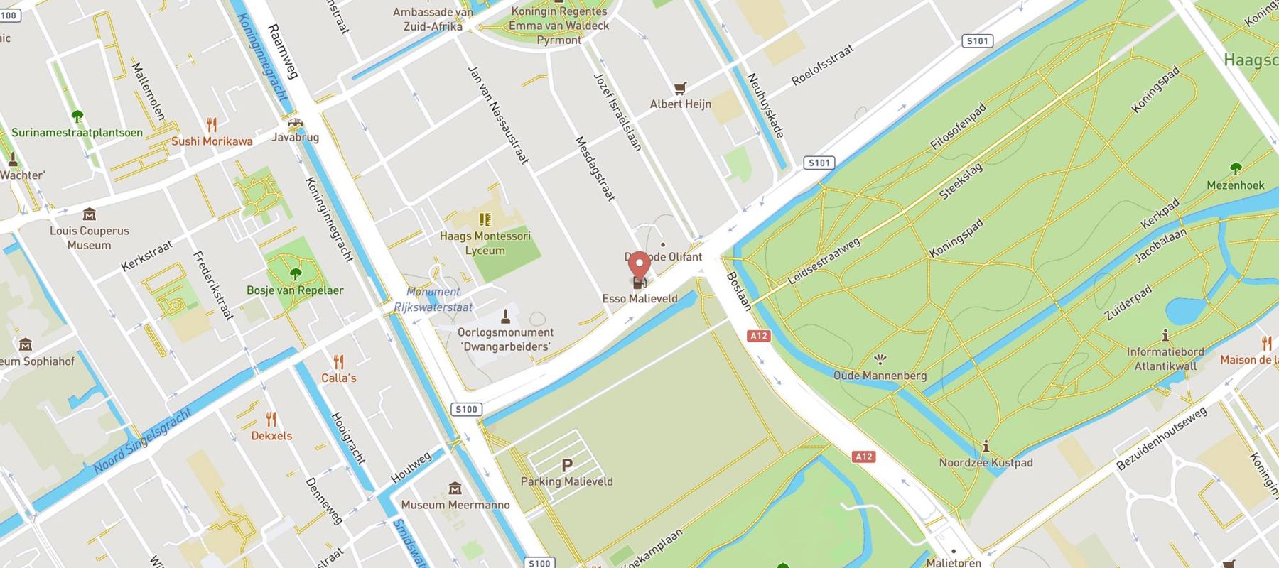 SPAR express Den Haag Malieveld map