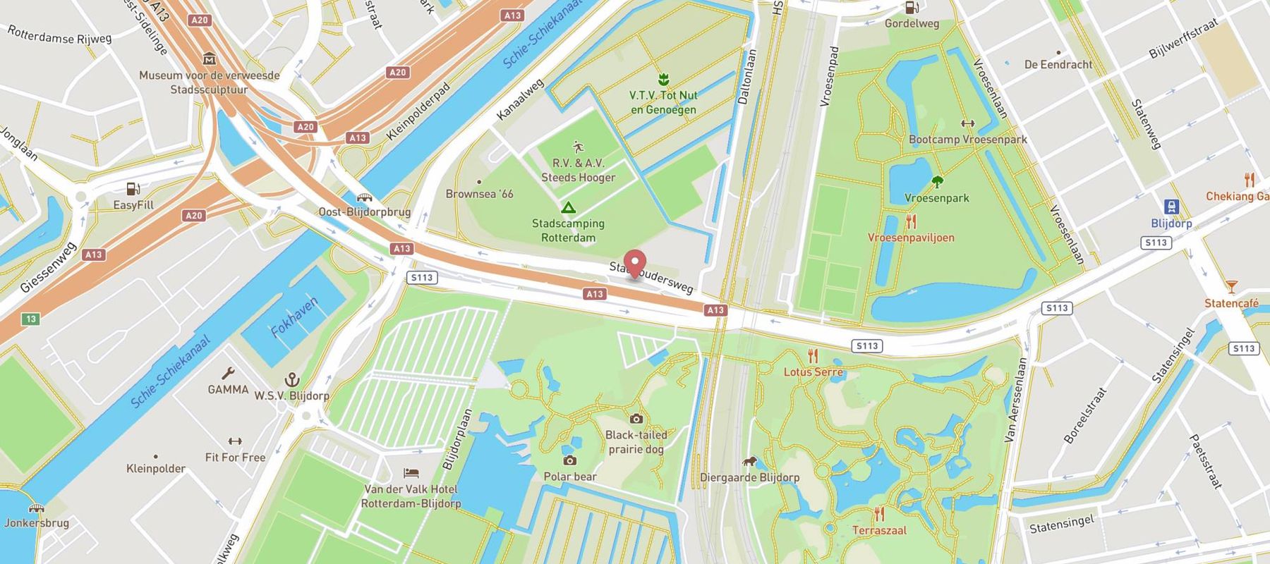 Esso Rotterdam Stadhoudersweg map