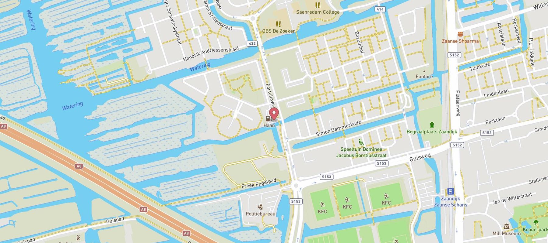 haan tankstation Zaandijk map