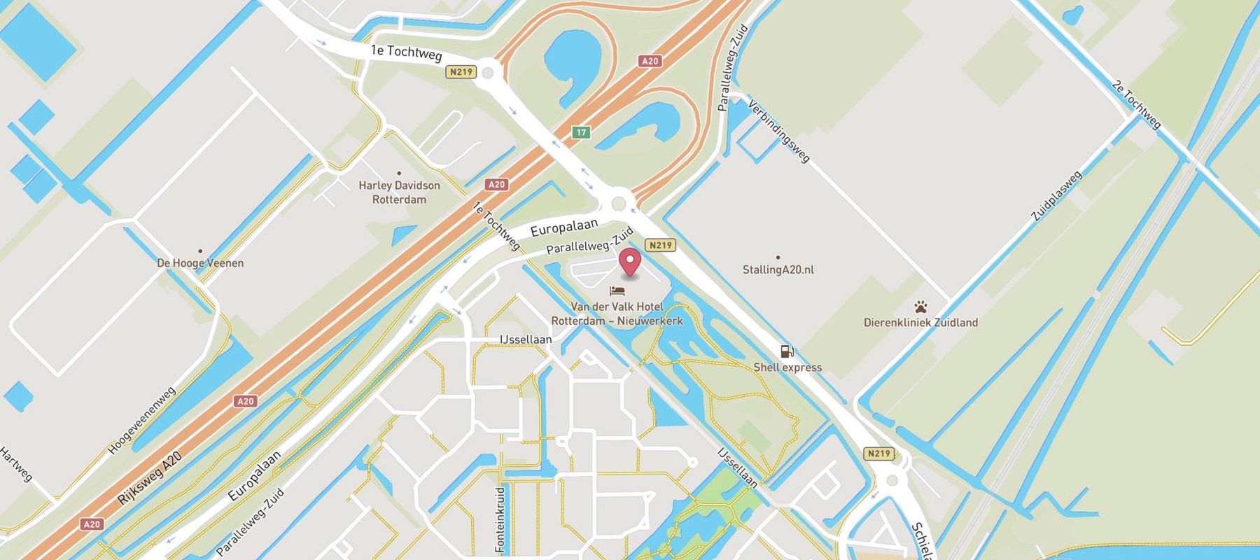 Van der Valk Hotel Rotterdam - Nieuwerkerk map