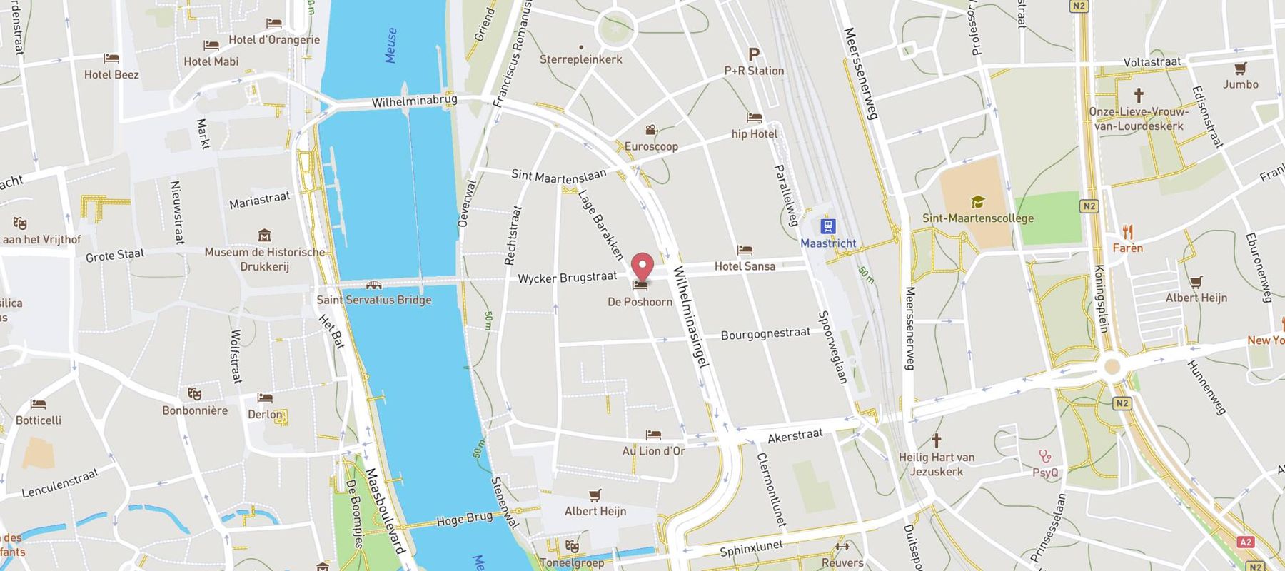De Poshoorn map