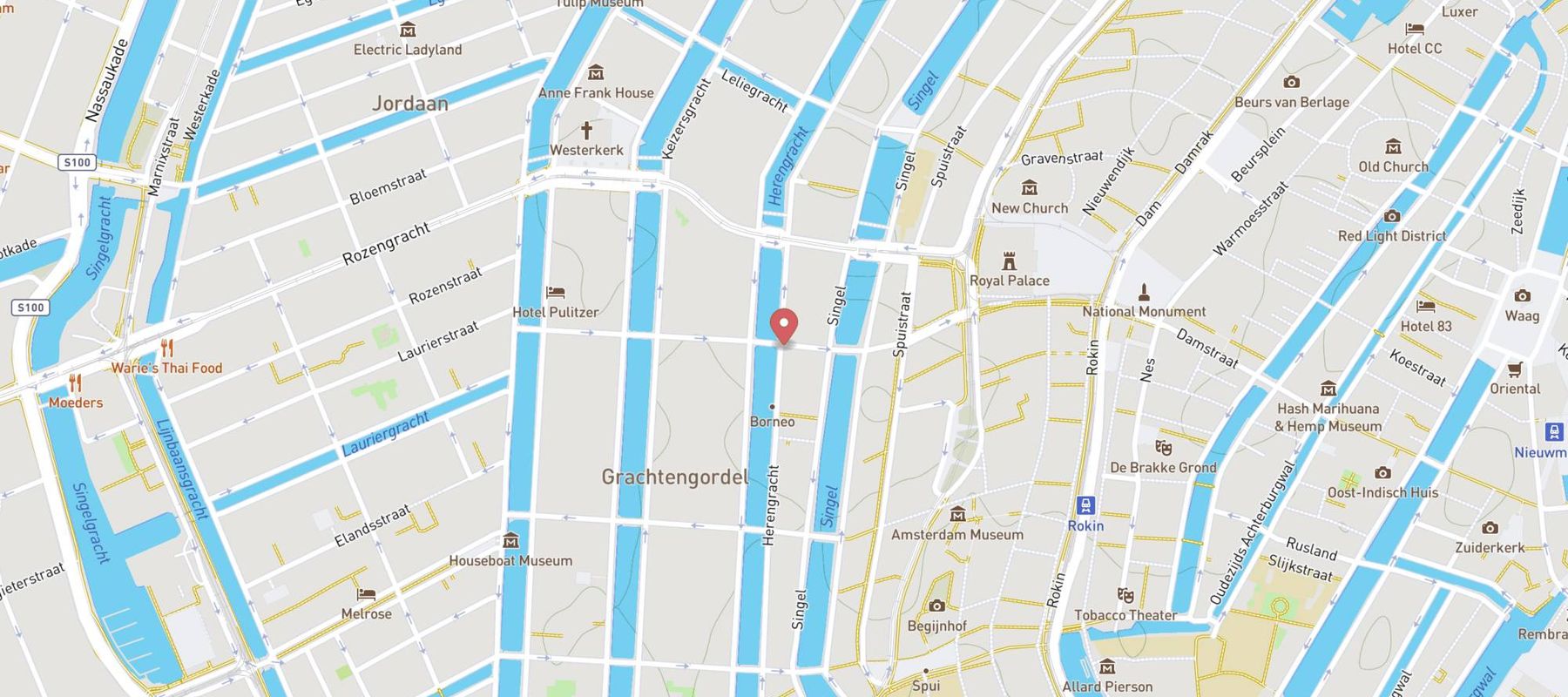 Juicebrothers Herengracht map
