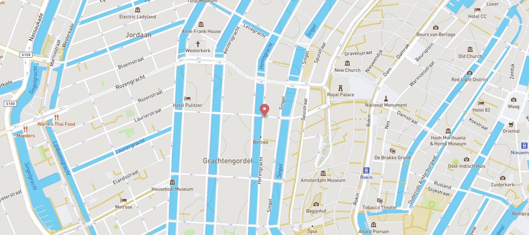 Juicebrothers Centrum - Herengracht map